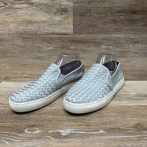 Steve Madden Gray Woven Leather Slip On Shoes Women's (See pictures for …